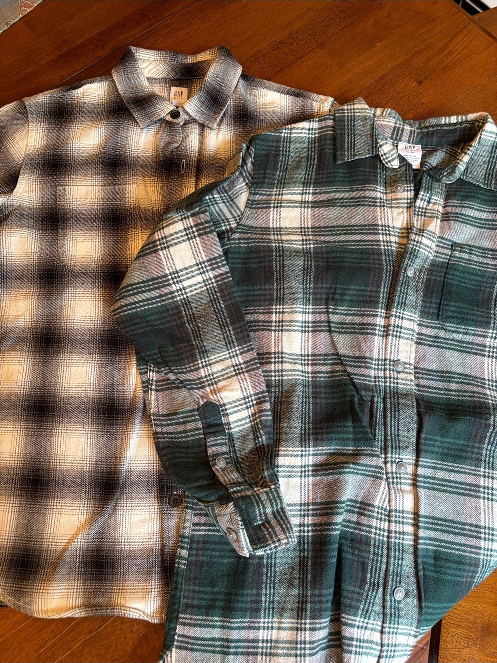 GAP Kids Plaid Button-Up Shirts Duo